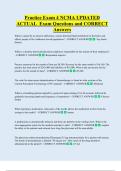 Practice Exam 4 NCMA UPDATED  ACTUAL  Exam Questions and CORRECT  Answers