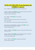 NCMA 219 UPDATED  Exam Questions and  CORRECT Answers