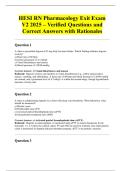 HESI RN Pharmacology Exit Exam V2 2025 &ndash; Verified Questions and Correct Answers with Rationales