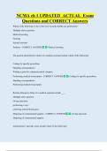 NCMA ch 1 UPDATED  ACTUAL  Exam  Questions and CORRECT Answers 