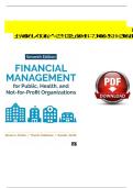 Financial Management for Public Health&comma; and Not-for-Profit Organizations 7th Edition by Steven Finkler&comma; Thad Calabrese&comma; Daniel Smith&period; &lpar;Complete 15 Chapters&rpar;&lowbar;SOLUTIONS MANUAL &period;