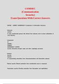 COMSEC &lpar;Communication Security&rpar; Exam Questions With Correct Answers 