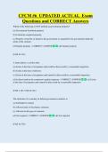 CFCM &num;6  UPDATED ACTUAL  Exam  Questions and CORRECT Answers