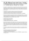 MN 580 Midterm Exam Actual Exam &lpar; Version&rpar; &vert; Complete Questions and Correct Answers &vert; Graded A&plus; &vert; Verified Answers &vert; Brand New Version&excl;