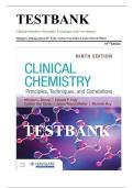 TEST BANK Clinical Chemistry&colon; Principles&comma; Techniques&comma; and Correlations  Michael L&period; Bishop&comma; Edward P&period; Fody&comma; Carleen Van Siclen & James March Mistler 10TH Edition