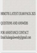 HRM3705 LATEST EXAM PACK 2025&lpar;Remuneration Management&rpar;