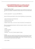 AANP AGPCNP PSI Test 1 & 2 &vert; Final Exam Questions with Correct Answers 2025