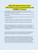 LDR-302S Organizational Culture  UPDATED ACTUAL Exam Questions and  CORRECT Answers 
