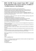 BOG FACHE Exam Actual Exam 2025 &vert; Actual Exam Questions and Correct Answers &vert; Graded A&plus; &vert; Verified Answers &vert; Just Released