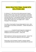 SOCE PRACTICE FINAL EXAM WITH SOLUTIONS 2025