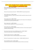AAPC CPC Exam Study Guide Questions with Correct Answers 2025 &vert; Certified Professional Coder Prep