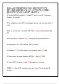 FCCLA COMPREHENSIVE EXAM QUESTIONS WITH  DETAILED VERIFIED AND 100&percnt; ACCURATE ANSWERS  BRAND NEW EXAM ALREADY GRADED A 