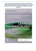 TEST BANK FOR Lehne's Pharmacology for Nursing Care&comma; 12th Edition by Jacqueline Burchum and Laura Rosenthal &sol; BEST STUDY GUIDE