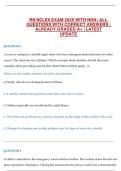 NCLEX RN Exam 2024&sol;2025&colon; 180 Questions with Detailed Answers & Rationales