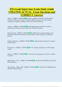 EPA Lead Supervisor Exam Study Guide  UPDATED ACTUAL  Exam Questions and  CORRECT Answers 