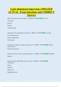 Lead Abatement Supervisor UPDATED  ACTUAL  Exam Questions and CORRECT  Answers
