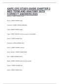 AAPC CPC Study Guide Chapter 2 Medical Terminology & Anatomy 2025 &vert; Questions with Correct Answers