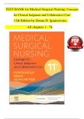 TEST BANK for Medical-Surgical Nursing&colon; Concepts for Clinical Judgment and Collaborative Care  11th Edition by Donna D&period; Ignatavicius&comma;  &Tab;All chapters 1 - 74