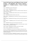 Faml 420 Final Exam and Midterm Exam &lpar;Actual Exams&rpar; &vert; All Questions and Correct Answers &vert; Graded A&plus; &vert; Verified Answers &vert; Newest Versions 2025