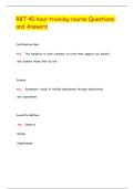 RBT 40 hour training course Questions and Answers