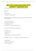ABC RBS Exam Questions with Correct Answers 2025 &vert; Responsible Beverage Service Certification Prep