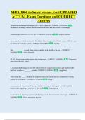 NFPA 1006 technical rescue Festi UPDATED      ACTUAL Exam Questions and CORRECT  Answers 