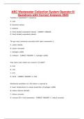 ABC Wastewater Collection System Operator III Exam Questions with Correct Answers 2025 &vert; Certification Prep