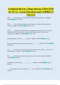 Technical Rescue I Rope Rescue UPDATED  ACTUAL  Exam Questions and CORRECT  Answers 