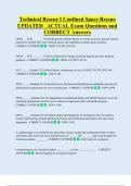Technical Rescue I Confined Space Rescue  UPDATED   ACTUAL Exam Questions and  CORRECT Answers