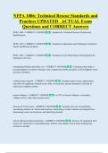 NFPA 1006&colon; Technical Rescue Standards and  Practices UPDATED   ACTUAL Exam  Questions and CORRECT Answers