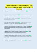 Technical Rescue &lpar;Awareness&rpar; UPDATED     ACTUAL Exam Questions and CORRECT  Answers 