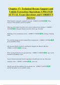 Chapter 17&colon; Technical Rescue Support and  Vehicle Extraction Operations UPDATED     ACTUAL Exam Questions and CORRECT  Answers 