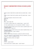 BASIC CHEMISTRY FINAL EXAM Q AND A