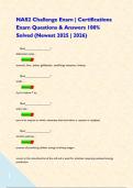 NAS2 Challenge Exam &vert; Certifications Exam Questions & Answers 100&percnt; Solved &lpar;Newest 2025 &vert; 2026&rpar;      