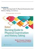 TEST BANK For Bates' Nursing Guide to Physical Examination and History Taking&comma;&lbrace; 3rd Edition&rcub; By Beth Hogan-Quigley