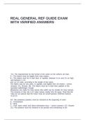 REAL GENERAL REF GUIDE EXAM WITH VERIFIED ANSWERS