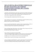 2025 ATI MENTAL HEALTH PROCTORED EXAM REVIEW QUESTIONS AND VERIFIED RATIONALIZED ANSWERS&comma; 100&percnt; PASSING SCORE GUARANTEE