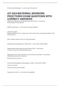 ATI 2024 MATERNAL NEWBORN PROCTORED EXAM QUESTIONS WITH  CORRECT ANSWERS