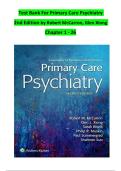 Test Bank – Primary Care Psychiatry, 2nd Edition by Dr. Robert M. McCarron (Latest Update 2025 | Complete Study Guide | Exam Prep with Correct Answers)