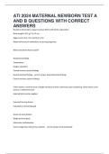 ATI 2026 MATERNAL NEWBORN TEST A  AND B QUESTIONS WITH CORRECT  ANSWERS