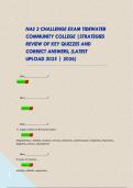 NAS 2 CHALLENGE EXAM TIDEWATER COMMUNITY COLLEGE &vert;STRATEGIES REVIEW OF KEY QUIZZES AND CORRECT ANSWERS&comma; &lpar;LATEST UPLOAD 2025 &vert; 2026&rpar;       
