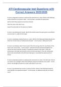 ATI Cardiovascular test Questions with Correct Answers 2025&sol;2026