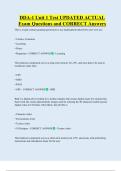 DDA-1 Unit 1 Test UPDATED ACTUAL   Exam Questions and CORRECT Answers 