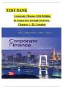 Test Bank For Fundamentals of Corporate Finance 13th Edition by Stephen A&period; Ross&vert;&vert;ISBN&colon;9781260772395