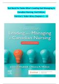 Test Bank &ndash; Leading and Managing in Canadian Nursing&comma; 2nd Edition by Patricia S&period; Yoder-Wise&comma; Janice Waddell & Nancy Walton &lpar;Latest Update 2025 &vert; Complete Study Guide &vert; NCLEX Exam Prep&rpar;