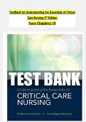 Test Bank &ndash; Understanding the Essentials of Critical Care Nursing&comma; 3rd Edition by Kathleen Perrin & Carrie MacLeod &lpar;Latest Update 2025 &vert; Complete Study Guide &vert; NCLEX Exam Prep&rpar;