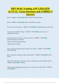 RBT Training  Bundled Exam Questions WITH  CORRECT Answers