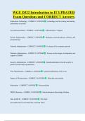 WGU D322 Introduction to IT UPDATED     Exam Questions and CORRECT Answers 