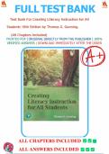 Test Bank For Creating Literacy Instruction for All Students 10th Edition by Thomas G&period; Gunning&period;&vert;&vert;All chapters 1-14 included&period;&vert;&vert;Updated version&period;