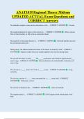 ANAT1019 Regional Theory Midsem  UPDATED ACTUAL Exam Questions and  CORRECT Answers 
